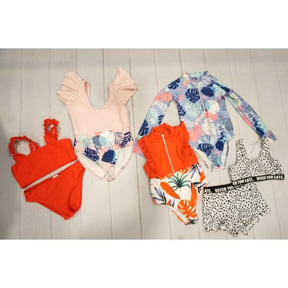 Shein Girls Bathing Suit Bundle (5 Mixed Styles) - Size 120 - Picture 1 of 14